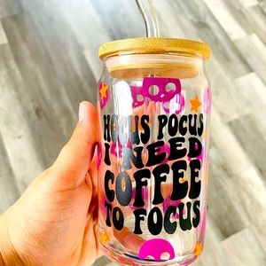 Hocus Pocus 16oz Glass Tumbler